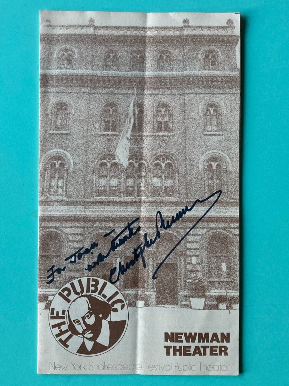 Christopher Plummer Signed Inscribed Playbill Drinks Before Dinner 1978 Creased
